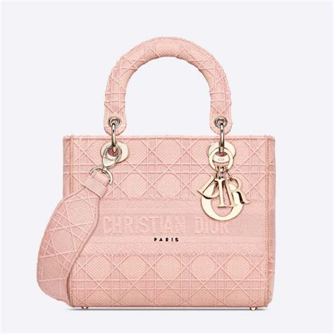 dior lady pink|dior pink embroidered cannage.